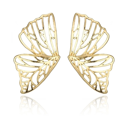 Culturesse Skyla Golden Butterfly Earrings