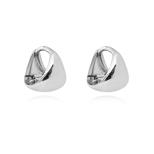 Culturesse Dori Artsy Chic Dainty Bowl Earrings (Silver)