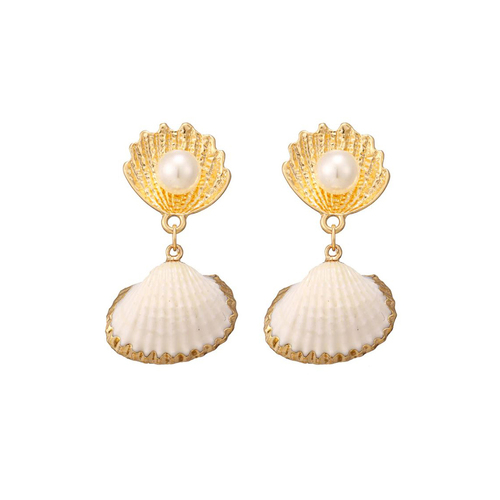 Culturesse Mercy Shell Drop Earrings