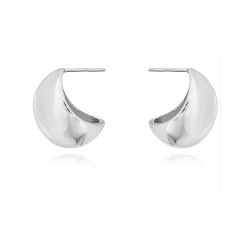 Culturesse La Lumiere Modern Cocoon Earrings (Silver)