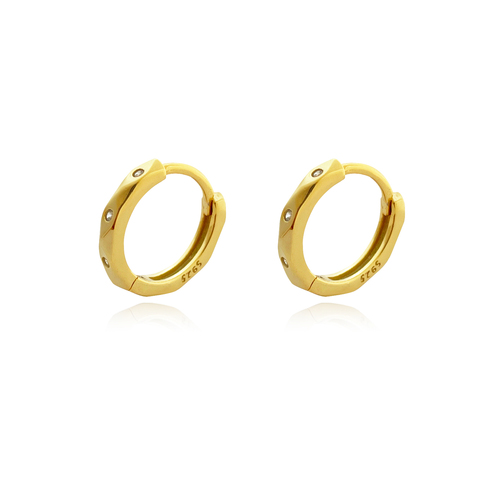 Culturesse Ace Minimalist Dainty Hoop Earrings - Gold