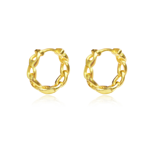 Culturesse Minnie Dainty Chain Hoop Earrings 