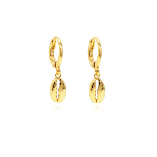 Culturesse Naomi Gold Shell Earrings