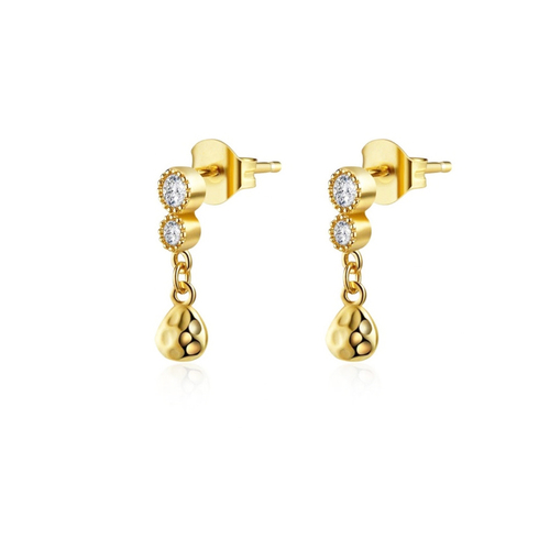 Culturesse Pia Gold Filled Dainty Drop Earrings