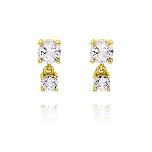 Culturesse Mora Gold Filled Double Drop Earrings