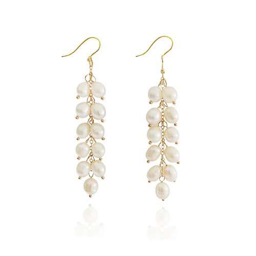 Culturesse Elin Freshwater Pearl Drop Earrings