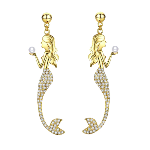 Culturesse The Golden Mermaid Earrings