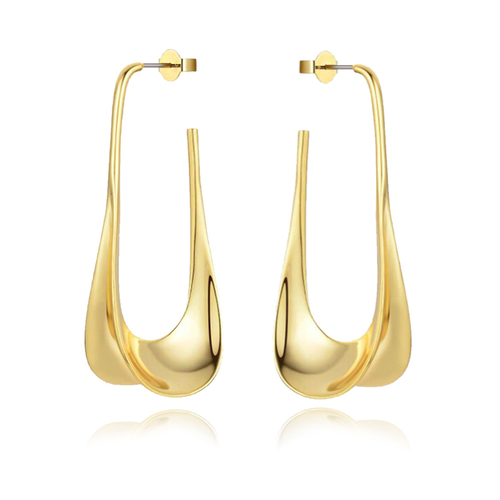 Culturesse Carmela Catwalk Gold Loop Earrings