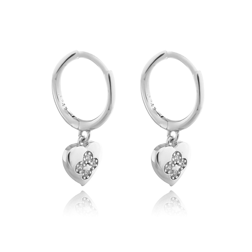 Culturesse Elva Dainty Heart Drop Earrings