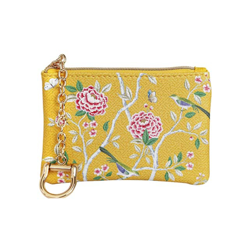 Chris Chun Keychain Purse Peony Tree Marigold