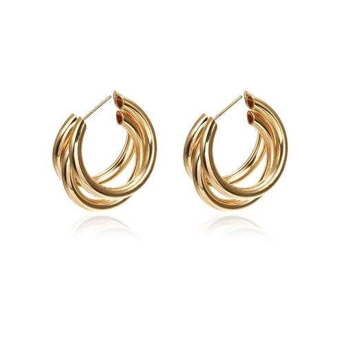 Culturesse Jaclin Curved Line Earrings