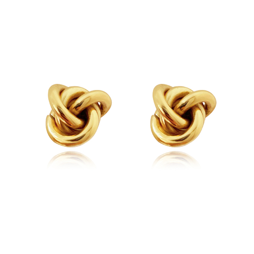 Culturesse Esti Artsy Knot Earrings (Gold Vermeil) 