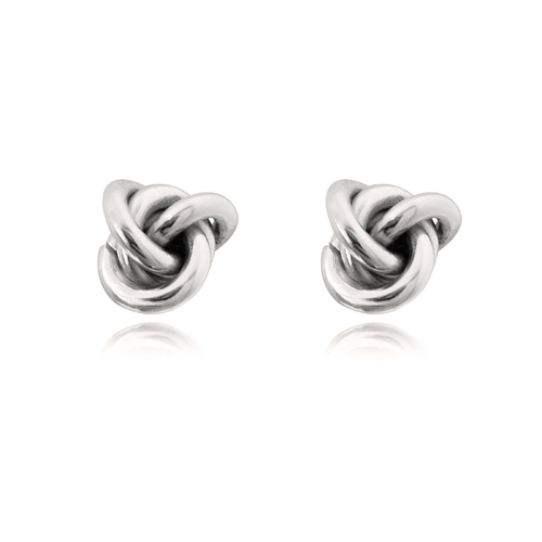 Culturesse Esti Artsy Knot Earrings (Silver) 