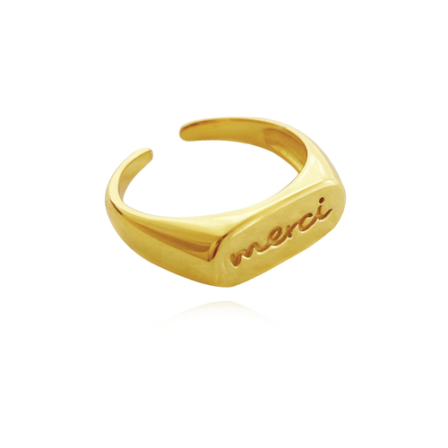 Culturesse Merci Gold Vermeil Open Ring