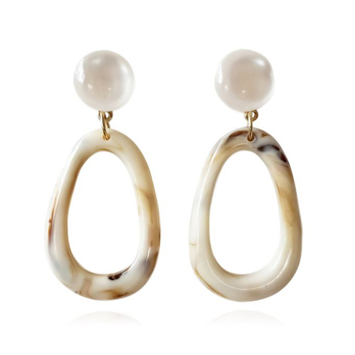 Culturesse Naeva Marble Loop Earrings