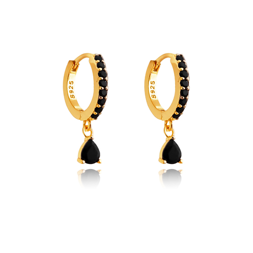 Culturesse Lenore Pavé CZ Dainty Drop Earrings