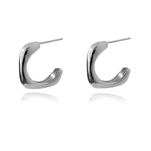 Culturesse Marcie Open Square Earrings (Silver)