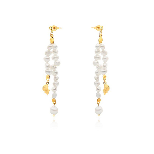 Culturesse Elsa Boho Style Shell String Earrings