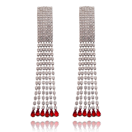 Culturesse Lemaire Catwalk Diamante Tassel Earrings