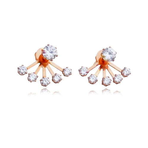 Culturesse Benicia Rose Gold Stud Earrings