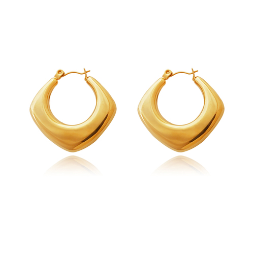 Culturesse Avril Modern Gold Chic Huggie Earrings