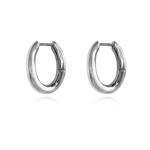 Culturesse Enoa Fine Twist Huggie Earrings (Silver)