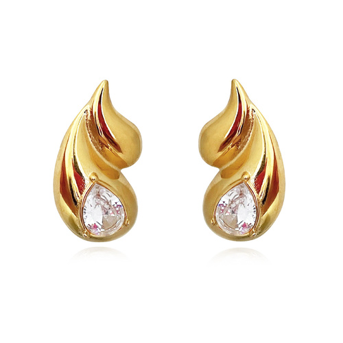 Culturesse Anica Twin Droplet Earrings (Gold)