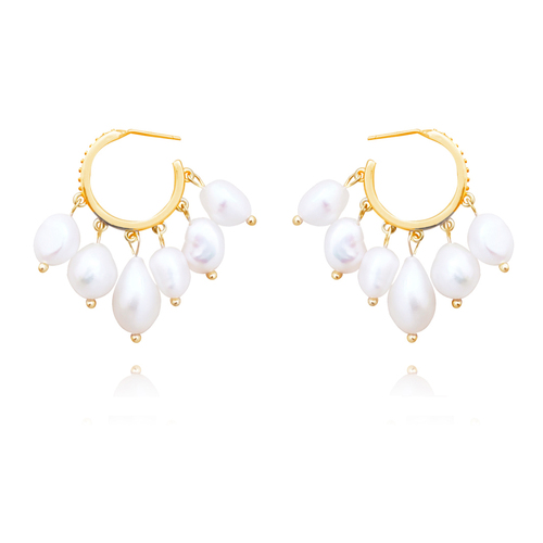 Culturesse Chelsea Freshwater Pearl Drop Earrings