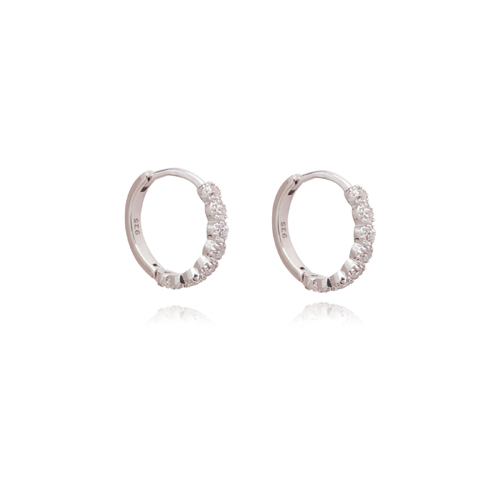 Culturesse Brie Fine Silver Dainty Hoop Earrings