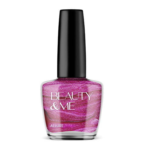 Beauty & Me 'Allure' Two Tone Metallic Mid Pink Nail Polish 12ml