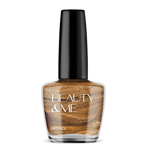 Beauty & Me 'Bronze' Two Tone Metallic Bronze Nail Polish 12ml