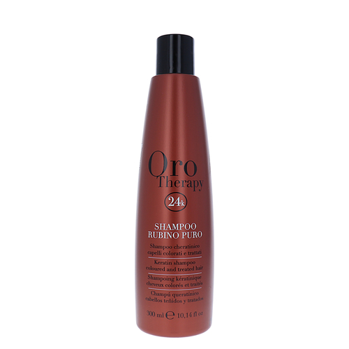 Fanola Oro Therapy Ruby Shampoo 300ml Luxurious Hair Care For Color Treated Hair