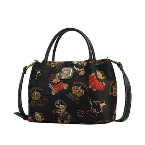 Henney Bear Crown Bear Top Handle Bag 