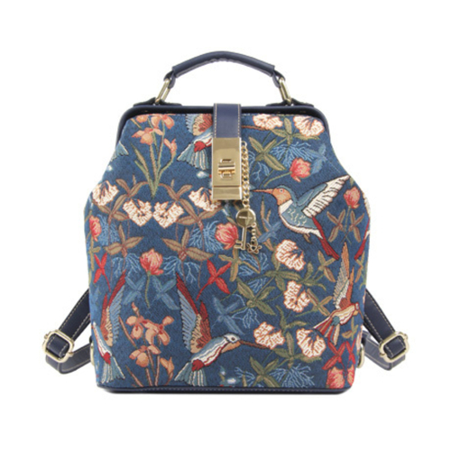 Henney Bear Blue Hummingbird Small Backpack 