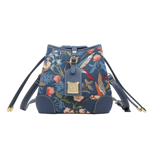 Henney Bear Blue Hummingbird Tote Shoulder Bag 