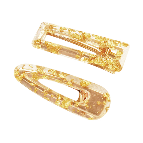 Culturesse Beatrice Golden Foil Hair Clip Set