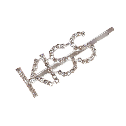 Culturesse Kiss Rhinestone Hair Clip