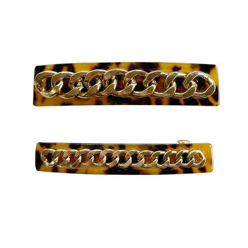 Culturesse Bertina Modern Chain Barrette Set