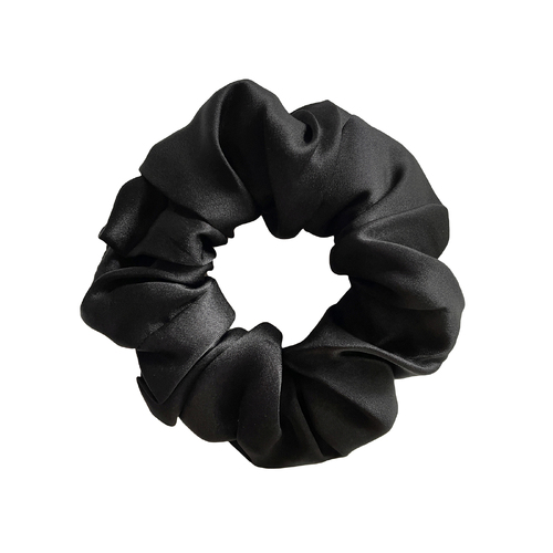 Culturesse Laurie Mulberry Silk Scrunchie (Black)