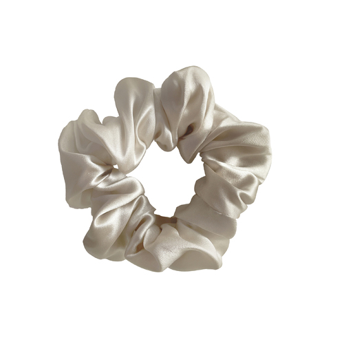 Culturesse Laurie Mulberry Silk Scrunchie (Champagne)