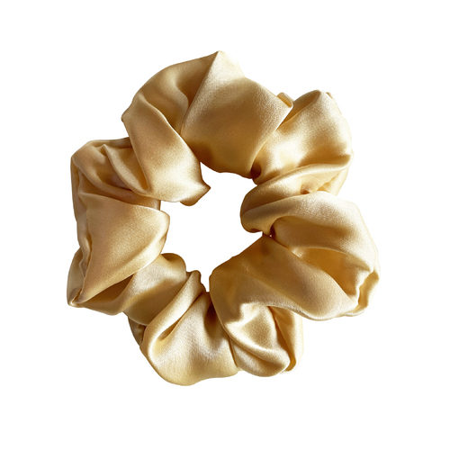 Culturesse Laurie Mulberry Silk Scrunchie (Gold)