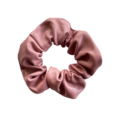 Culturesse Adeline Leather Scrunchie (Plum Medium)