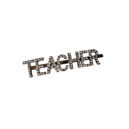 Culturesse Teacher Rhinestone Hair Clip