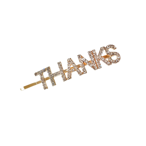 Culturesse Thanks Rhinestone Hair Clip