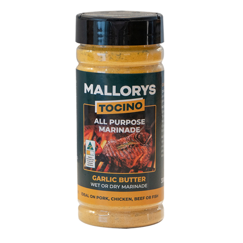 Mallorys Tocino All Purpose Meat Dry Rub Marinade Garlic Butter 330g