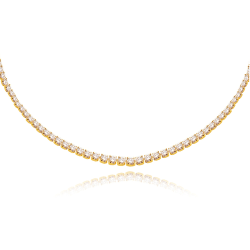 Culturesse Lucille Gold Filled Diamante Necklace / Choker