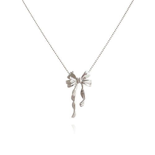 Culturesse Osmonde Artisan Solid Bow Pendant Necklace