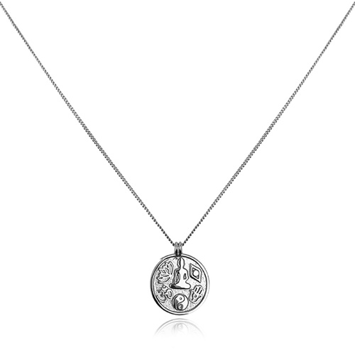 Culturesse Everyday Zen Pendant Necklace (Silver)