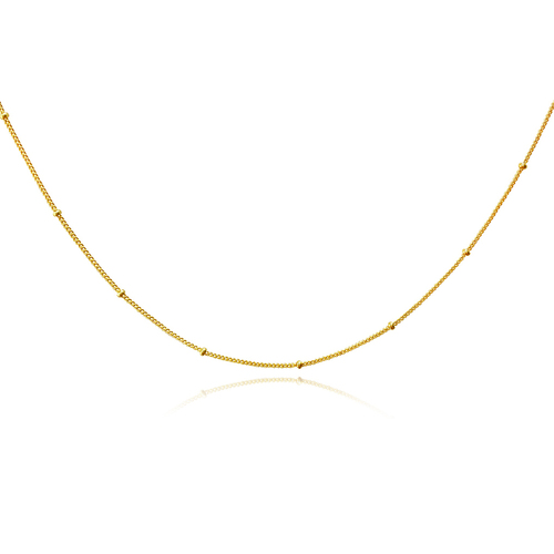 Culturesse Brianna Fine Gold Bead Necklace 