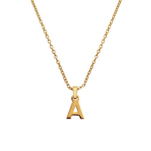 Culturesse 24K Gold Filled Initial A Pendant Necklace